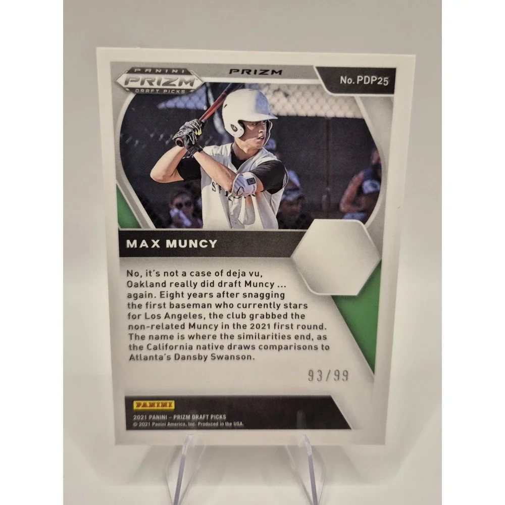 2021 Prizm Draft Picks Max Muncy #PDP25 Red‎ Disco /99